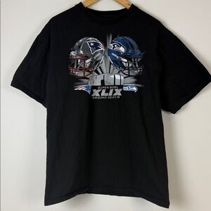 Majestic Black Super Bowl XLIX Tee Size XL